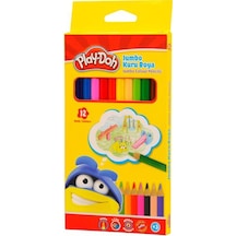 Play-doh Jumbo Kuru Boya 12 Renk Tam Boy Play-ku004