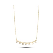 Debora Jewelry 14 Ayar Altın Zirkon Taşlı Modern Tasarım Kolye