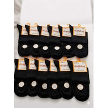 Unisex Modal Patik Dikişsiz/soft Yıkama/kokulu Asorti 12'li Kutu Ve Siyah 12'li Kutu 36-40 Siyah