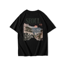 Brz Collectıon Brz Collection Unisex Oversize Seoul T-shirt Siyah
