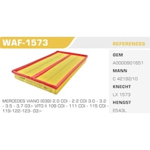 WINKEL WAF-1573 WINKEL HAVA FİLTRESİ VIANO W639 03- VITO W639 03-