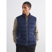 Lcw Vision Mavi Slim Fit Dik Yaka Erkek Şişme Yelek