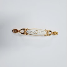 Miray 96 Mm Metal Gold Porselen Sarmasık Desenli / 5 Adet Altın