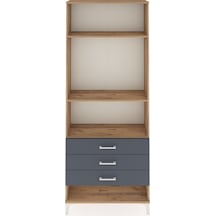 Arges Dolap 3 Raflı 3 Çekmeceli 88x30x221 Çam-antrasit Çam