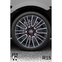 Fiat Egea Urban 15 İnç Jant Kapağı 4 Adet Siyah Gri C119