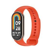 Lexroo Xiaomi Mi Band 9 Serisi Klasik Kordon Silikon Strap Kayış - Turuncu
