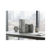 Oval Kitaplık Tutacağı Siyah Metal Mat Siyah