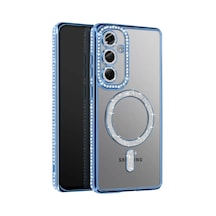 Newface Samsung Galaxy A37 5g Joke Simli Magneticsafe Kılıf - Mavi