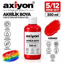 Axiyon Art Akrilik Boya 350 Ml Kırmızı Su Bazlı Hobi Ve Dekoratif Boya Genel