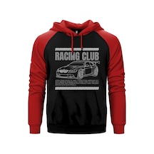 Bmw Racing Club Gri Renk Reglan Kol Sweatshirt / Hoodie