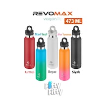 Revomax Özel Kapak Sistemli 18 Saat Sıcak/36 Saat Soğuk Çelik Termos 473 ML