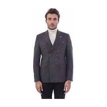 Wessi Kruvaze Slim Fit Erkek Kahverengi Ceket Kahverengi