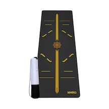 Seeka Yoga Pro Serisi Flow Yoga Mat - Siyah Sarı/Turuncu Çok Renkli