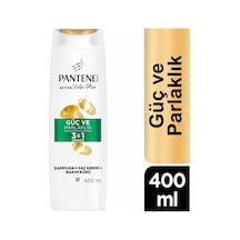 Pantene Güç Ve Parlaklık Şampuanı 3'ü 1 Arada 400 Ml Beyaz