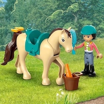 At Ve Midilli Römorku 42634-4 Yaş Ve Üzeri Çocuklar İçin Liann Ve Zoya Minifigürü İçeren Yaratıcı Oyuncak Yapım Seti 105 Parça