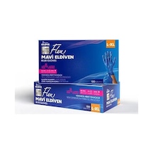 Flex Pudrasız Eldiven L-xl Boy 100'lü Mavi
