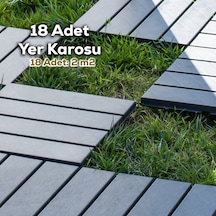 Porsima 1066 18li Bahçe Balkon Teras Zemin Döşemesi Karosu Antras