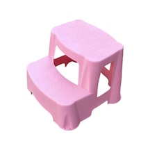 2 Katlı Çocuk Basamağı Pembe Plastik Pembe