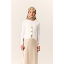 Silk Home Organik Pamuk İpek Eşarp Koyu Vizon Mor Çiçek Desenli Tok Duruşlu 90x90 Çok Renkli