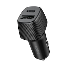Taks Cp02 Duo 48w Pd/qc Usb-c+usb-a Araç Hızlı Şarj Aleti, Siyah 5cp02s
