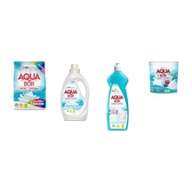 Aquabor Doğal Mineralli 4 Kg Renkliler + Sıvı Beyaz + Elde Bulaşık + Tablet 4 Lü Set 0.75 LT - 2.5 LT - 12 KG