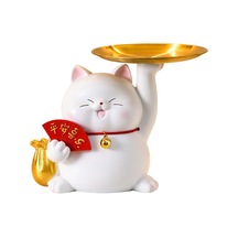 Suntek Kumbara Servis Tepsisi Yatak Odası Düzenleyici Süs Kedi