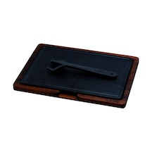 Lava Döküm Ahşap ve Döküm Demir Hot Plate Servis Tahtası. Ölçü 20x30cm.