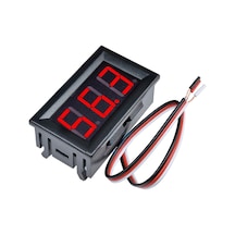 Robizstore-0.56 İnch Dc 0-100V Digital Kırmızı Voltmetre 3 Telli Panel Tip