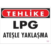 Znv Zenvia Mey İthalat Lpg Ateşle Yaklaşma Uyarı Levhası 25x35 Kod:757 Znv2025 Cmn