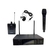 Rose Rw-211-ey Uhf Kablosuz Telsiz El Yaka Mikrofon 2x100 Kanal