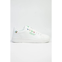 Benetton Minimalist Günlük Kadın Sneaker - Rahat Ve Şık Beyaz