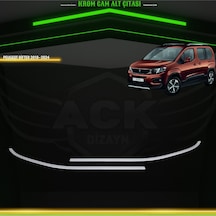 Peugeot Rifter 2018+ Araca Özel Krom Cam Alt Çıtası A+