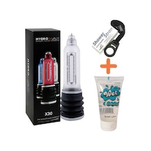 Hızlı Express Bathmate Hydromax X30 Kemerli Sulu Vakum Penis Pompası Şeffaf + Jel