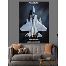 Ahşap Tablo F15 Savaş Uçağı Gökyüzü
