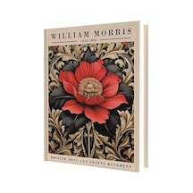 Deffter Red Flower William Morris 14x20 Çizgili Defter 64571-8 Çok Renkli