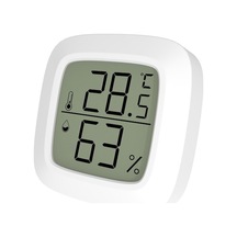 Beyaz Mini Ev Tipi Dijital Termohigrometre - Yüksek Hassasiyetli Sıcaklık Ve Nem Ölçer, Mıknatıslı, Cr2032 Pil Dahil Santigrat