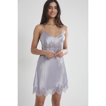 Pierre Cardin Saten Kadın Gecelik 685 Royal 001