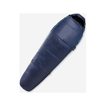 Outdoor Trekking Polyester Uyku Tulumu - Mavi - Mt500 15 C Konfor Granit Grisi/koyu Lacivert