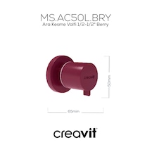 Creavit Ara Kesme Valfi 1/2-1/2" Berry Ms.ac50l.bry