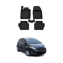 Ford Fiesta 7 Mk7 2008-2015 Uyumlu 4d Havuzlu Paspas Kauçuk Siyah 5 Parça