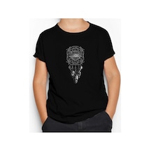 Zepplin Giyim Motorcycle Club Skull Siyah Çocuk Tişört Siyah