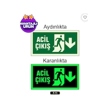 Yangın Fosforlu Aşağı Gösteren Levha Bir Adet