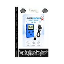 Delux Serisi Retro Oyun Konsolu Usb Hub Dağıtıcı Yd51 Lacivert Yenilikçi Çalışma Bağlantı