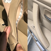 Karbon Doku-sol-araba İç Kapı Kolu Kapak El Dikiş Kapı Paneli Bmw 3 Için Çekme Trim