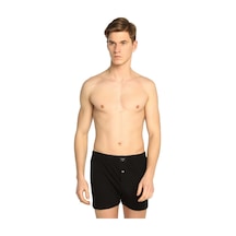 Erkek Siyah Penye Düz Boxer 6'lı Paket 117 Siyah