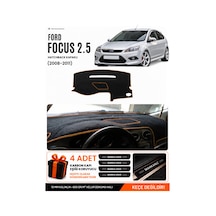 Ford Focus 2.5 Hatchback Kapaklı 2008-2011 Uyumlu Torpido Örtüsü - Siyah Kahverengi