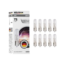Wolfram Ampul 12v 1,2 T5 Küçük Dipsiz Gösterge Ampulü 10 Adet