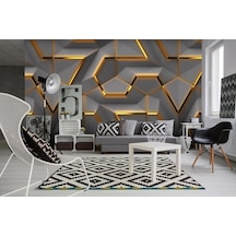 3 Boyutlu Geometrik Desen Duvar Kağıdı (397234846)