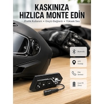 Zenvia Motosiklet Sürüşleri İçin Bt22 Kask Bluetooth Kulaklık Mikrofonlu Yeni Nesil Znv2026