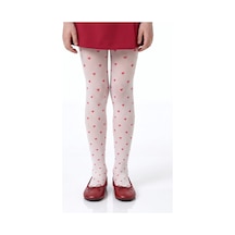 Penti Beyaz Pretty Red Little Heart Külotlu Çorap